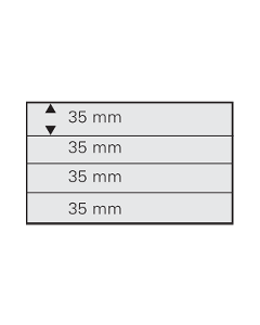 Set 10 carduri expunere timbre cu 4 buzunare de 35 x 210 mm