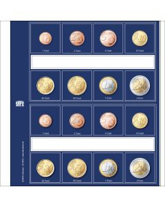 Set 5 foi de carton albastru pentru albumul de monede Designo-Euro