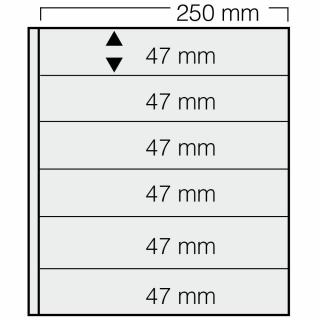 Set 5 folii albe, Garant, cu 12 buzunare de 47 x 250 mm