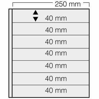 Set 5 folii albe, Garant, cu 14 buzunare de 40 x 250 mm