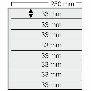 Set 5 folii albe, Garant, cu 16 buzunare de 33 x 250 mm