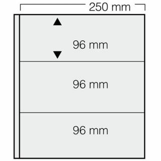 Set 5 folii albe, Garant, cu 6 buzunare de 96 x 250 mm