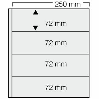 Set 5 folii albe, Garant, cu 8 buzunare de 72 x 250 mm