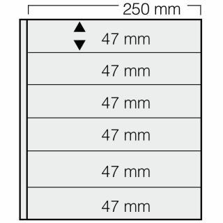 Set 5 folii negre, Garant, cu 12 buzunare de 47 x 250 mm