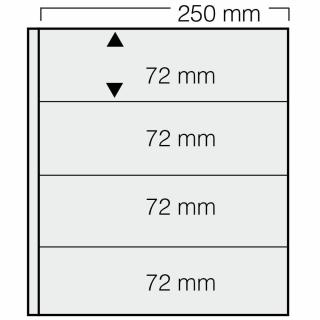 Set 5 folii negre, Garant, cu 8 buzunare de 72 x 250 mm