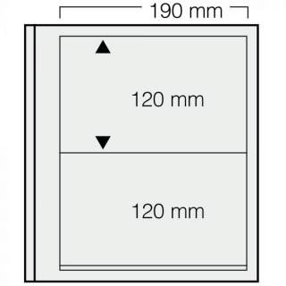 Set 5 folii pentru timbre, D-Blank 612, cu 2 buzunare de 120 x 190 mm