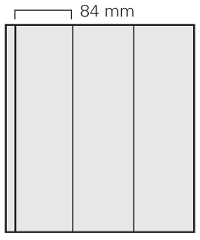 Set 5 folii transparente, Garant, cu 3 buzunare de 295 x 84 mm