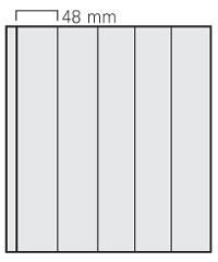 Set 5 folii transparente, Garant, cu 5 buzunare de 295 x 48 mm