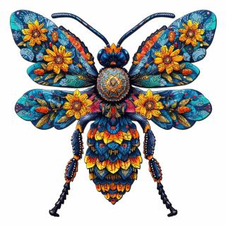 Puzzle 2D, din lemn, Albina florala, 200 piese