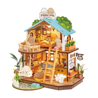Puzzle 3D, Casuta DIY, Hotelul catelusilor, 230 piese