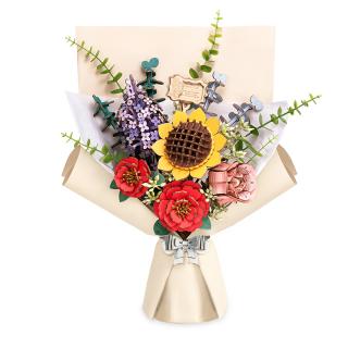 Puzzle 3D, din lemn, Buchet, 581 piese