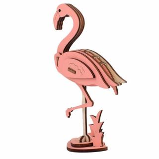 Puzzle 3D, din lemn, Flamingo, 20 piese
