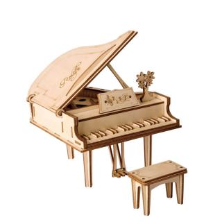 Puzzle 3D Grand Piano, Lemn, 74 piese