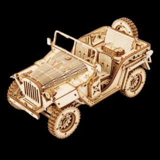 Puzzle 3D Jeep, Lemn, 369 piese