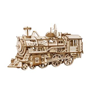 Puzzle 3D Locomotiva, Lemn, 349 piese