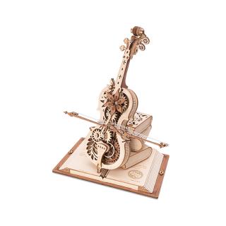 Puzzle 3D Mecanic, cutiuta muzicala, Violoncel magic, 199 piese