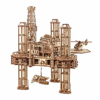 Puzzle 3D, mecanic, din lemn, Platforma petroliera offshore, 1180 piese