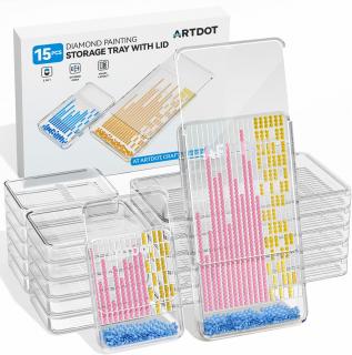 Set 15 tavite 2 in 1 pentru goblenurile cu diamante