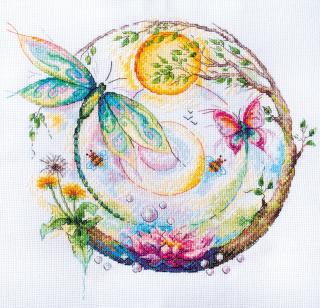 Set broderie in cruciulita, Miracol colorat, 25x23 cm