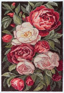 Set broderie in cruciulita, Petale de catifea, 18x28 cm