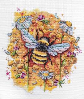 Set broderie in cruciulita, Poliflora, 20x25 cm