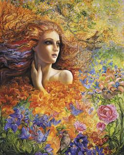 Set goblen cu diamante, cu sasiu, Briza de vara - Josephine Wall, 40x50 cm