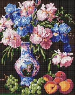 Set goblen cu diamante, cu sasiu, Irisi regali 2, 40x50 cm
