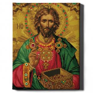 Set goblen cu diamante, cu sasiu, Sfantul ocrotitor, 40x50 cm