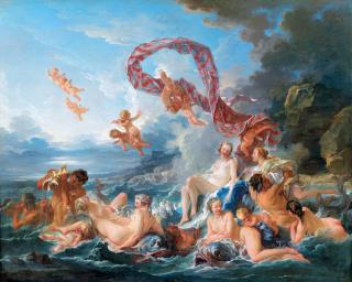 Set goblen cu diamante, cu sasiu, Triumful lui Venus- Francois Boucher, 40x50 cm