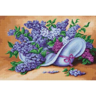 Set goblen de cusut, cu diagrama, Liliac, 30x20cm