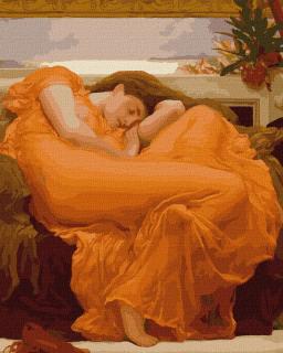 Set pictura pe numele, cu sasiu, Iunie in flacari - Frederick Leighton, 40x50 cm