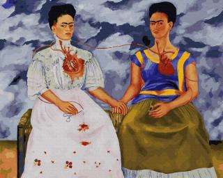 Set pictura pe numere, cu sasiu, Cele doua Fridas - Frida Kahlo, 40x50 cm