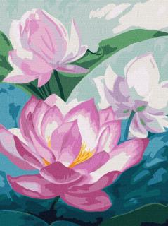 Set pictura pe numere, cu sasiu, Culori pe lac, 30x40 cm