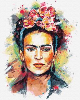 Set pictura pe numere, cu sasiu, Frida Kahlo - decupaj, 40x50 cm