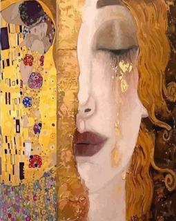 Set pictura pe numere, cu sasiu, Gustav Klimt, 40x50 cm