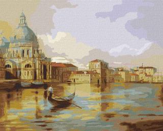 Set pictura pe numere, cu sasiu, Marele Canal Venetian - Ira Volkova, 40x50 cm