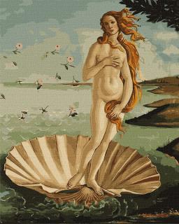 Set pictura pe numere, cu sasiu, Nasterea lui Venus (detaliu) - Boticelli, 40 x50 cm