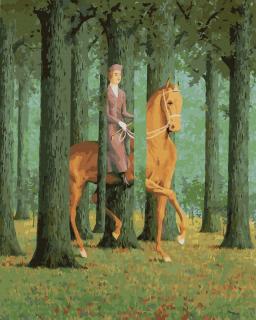 Set pictura pe numere, cu sasiu, Obstructia vidului - Rene Magritte, 40x50 cm