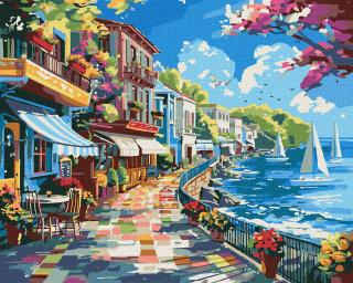 Set pictura pe numere, cu sasiu, Promenada, 40x50 cm