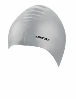 casca pentru inot din silicon ,solid, alb
