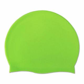 Casca pentru inot silicon, Verde fluorescent, Adult