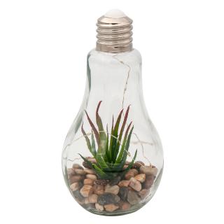 Bec decorativ cu Led si plante.11x22 cm