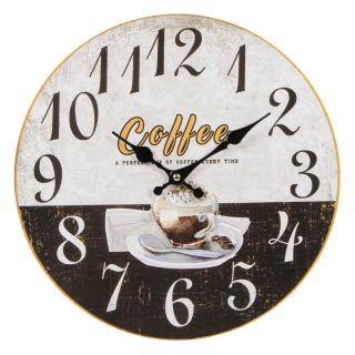 Ceas de perete din lemn ,  Coffee,   34 cm