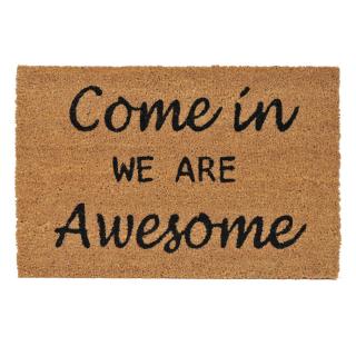 Covor de usa cu mesaj   Come in WE ARE Awesome   60x40 cm