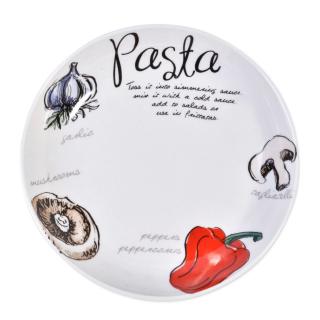 Farfurie pentru paste cu model,portelan,20 cm