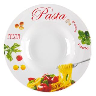 Farfurie pentru paste,cu model,portelan,30,5 cm