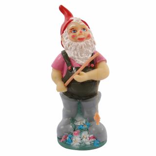 Figurina pitic pescar,din PVC, decoratiune gradina,40 cm