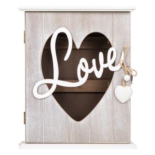 Suport din lemn pentru chei   LOVE   - 22x7x26.5cm