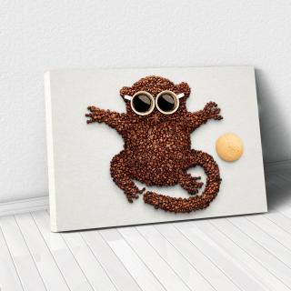 Tablou Canvas - Coffee Monkey