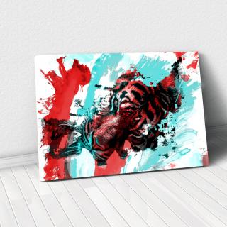 Tablou Canvas - Tiger splash